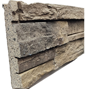 plumcreek colour Versetta Stone mortarless stone veneer shown close up to illustrate the texture of the product