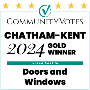 Chatham-Kent Community Votes Gold Winner in Windows and Doors Awarded to Aurora Exteriors Inc In 2024.
