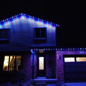 Gemstone Lighting a Side Split Home